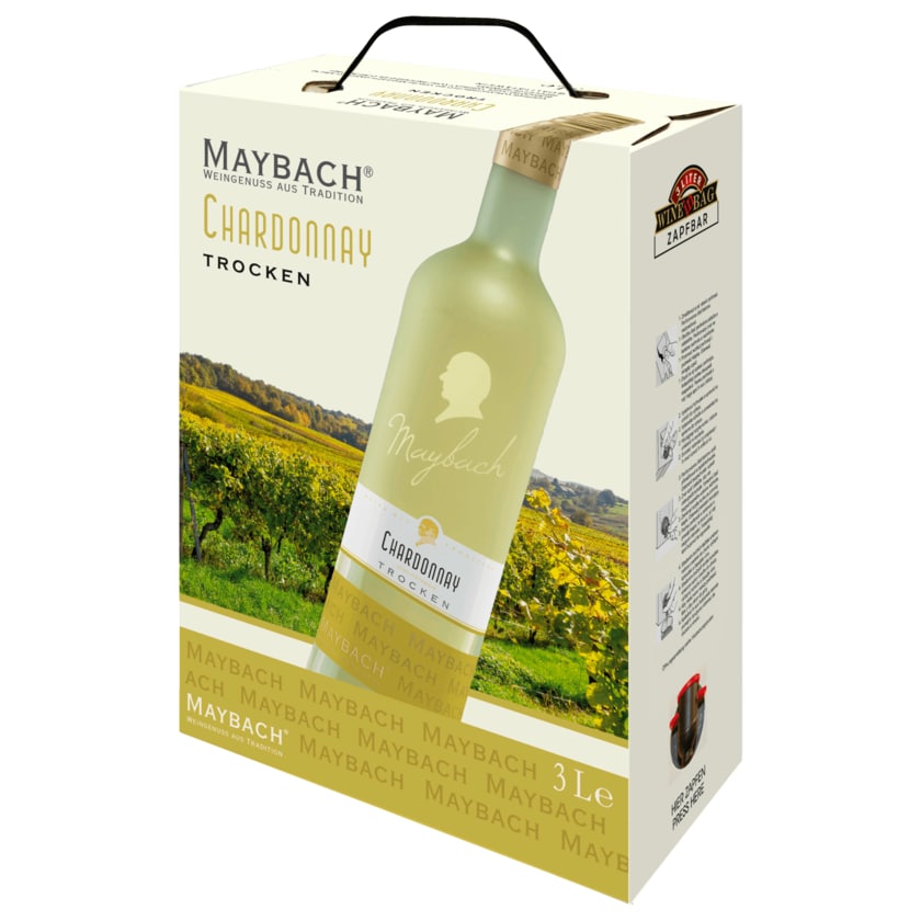 Maybach Weißwein Chardonnay QbA trocken 3l